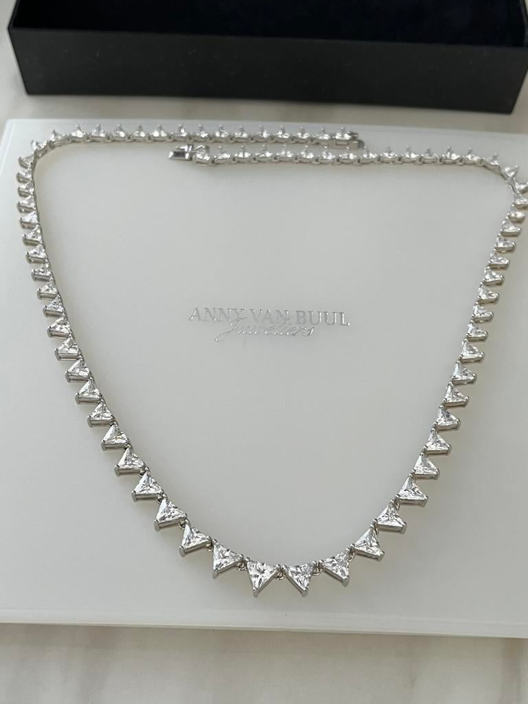 Zilveren collier 925, Ophalen of Verzenden, Zo goed als nieuw