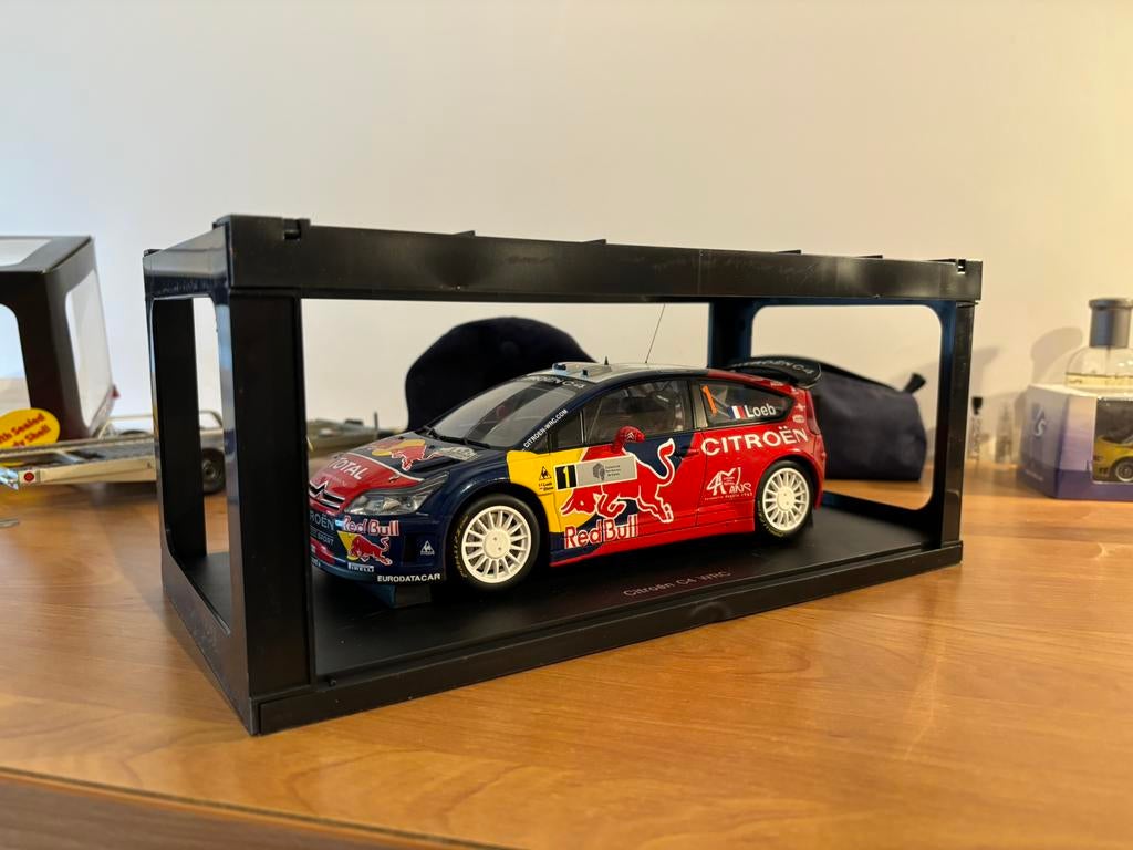 Citroën C4 WRC Rally Autoart Loeb/Elena 1/18, Hobby en Vrije tijd, Modelauto's | 1:18, Ophalen of Verzenden, Zo goed als nieuw