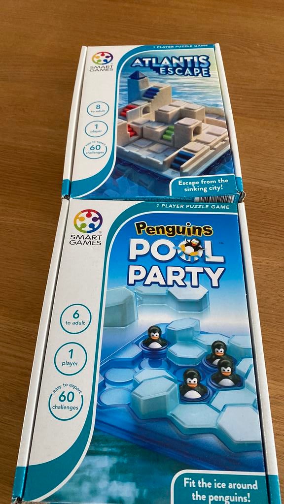 Smart Games Pengiuns & Atlantis escape, Hobby & Loisirs créatifs, Sport cérébral & Puzzles, Enlèvement, Utilisé, Rubik's Cube ou Puzzle 3D