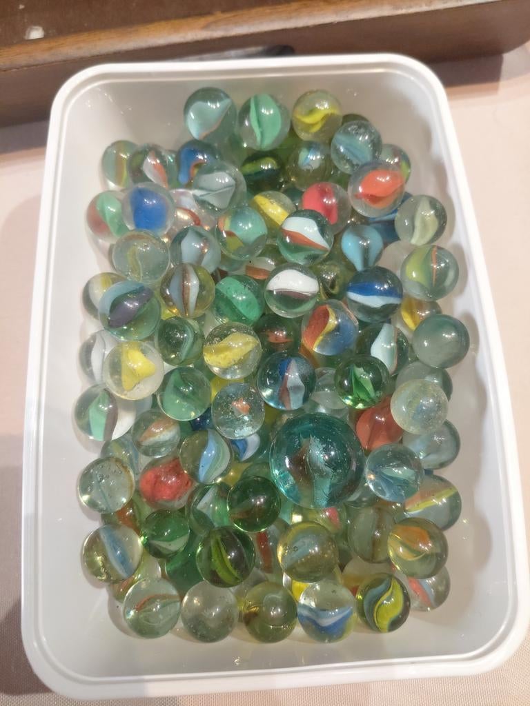 Grand lot de billes spiralées transparentes - avec un grand, Enlèvement ou Envoi