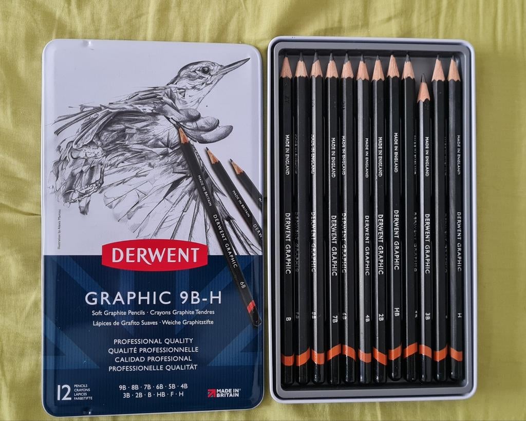 DERWENT graphic, 2 boîtes de 12 crayons, Hobby & Loisirs créatifs, Dessin, Enlèvement