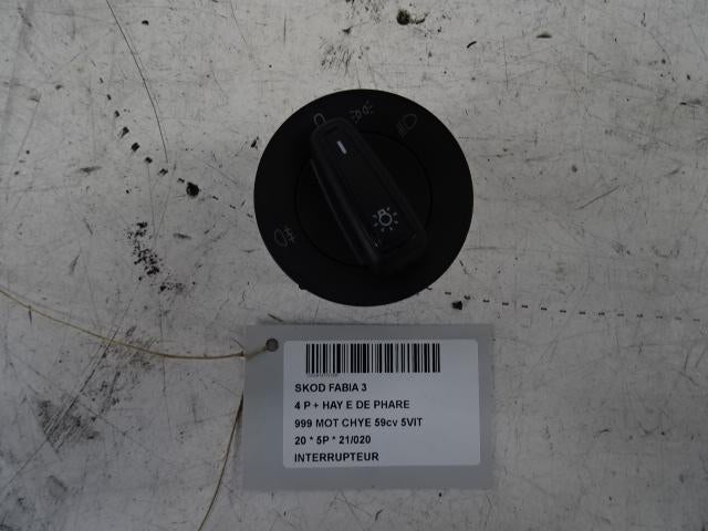 COMMUTATEUR Skoda Fabia III (NJ3) (SE0941431G), Autos : Pièces & Accessoires, Tableau de bord & Interrupteurs, Skoda, Utilisé