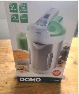 Blender chauffant / Appareil à soupe DOMO 2L (DO705BL), Electroménager, Enlèvement ou Envoi, Comme neuf, Mélangeur de soupe