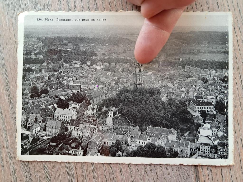 Beschreven pk: panorama Mons, Ophalen of Verzenden