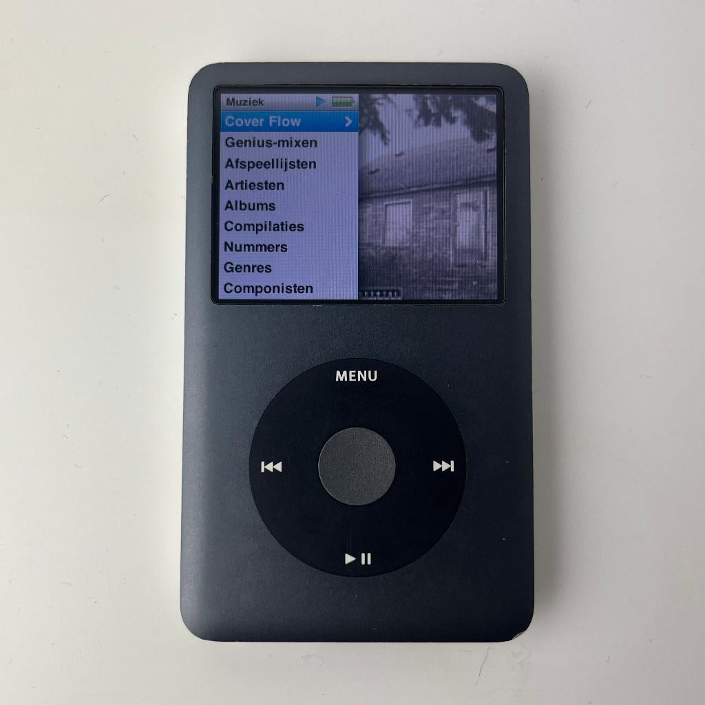 Apple iPod Classic 160GB Zwart + hoesje + lader, Audio, Tv en Foto, Mp3-spelers | Apple iPod, 40 GB en meer, Gebruikt, Classic