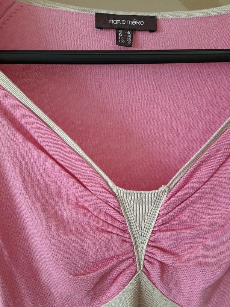 Volledig nieuwe t-shirt Marie Mero, Neuf, Manches courtes, Taille 38/40 (M), Rose