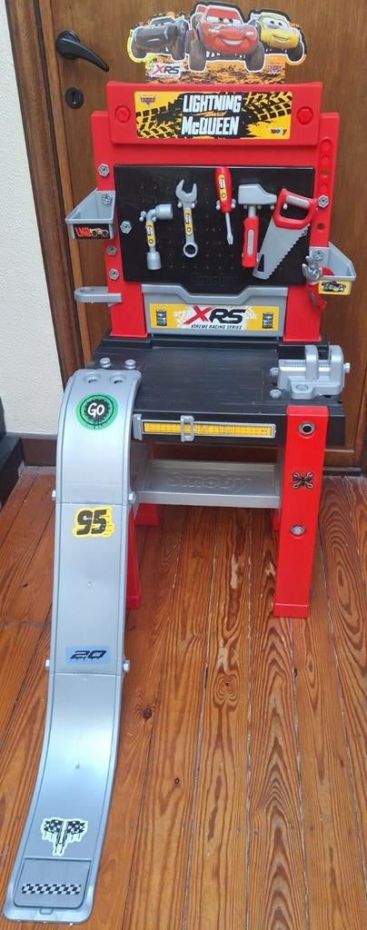 Smoby Cars werkbank en werkdagen met attributen.prfte staat, Kinderen en Baby's, Speelgoed | Speeltafels, Ophalen