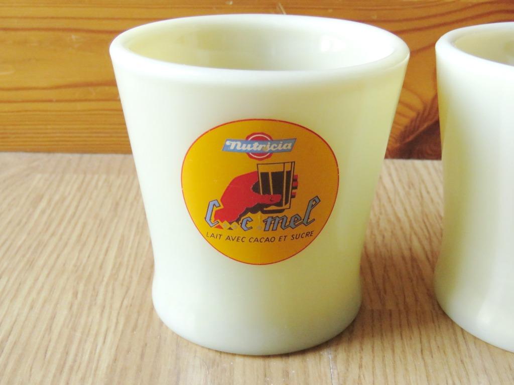 vintage 2 mug tasses cécémel lait avec cacao et sucre, Maison & Meubles, Cuisine | Vaisselle, Enlèvement ou Envoi, Comme neuf