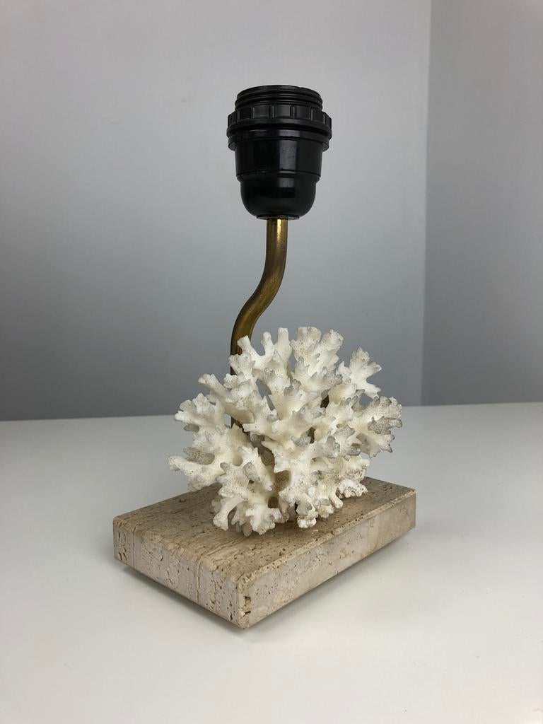 Vintage Pierre Faveere koraallamp, Moins de 50 cm, Enlèvement ou Envoi, Vintage, Utilisé