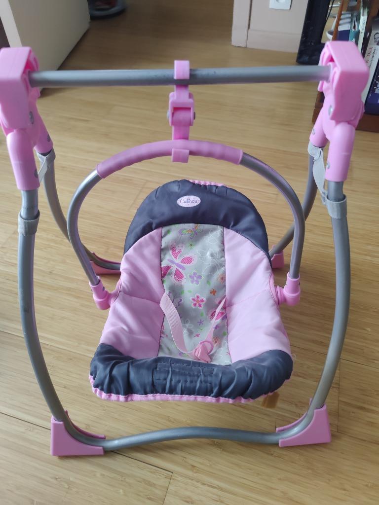 Balancelle et chaise haute pour poupée, Enlèvement, Comme neuf, Autres types