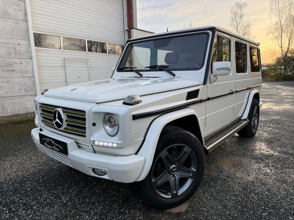 Mercedes G350 CDI Designo Pearl White/Red Zetelkoeling Full, Auto's, Mercedes-Benz, Automaat, Euro 5, 155 kW, G-Klasse