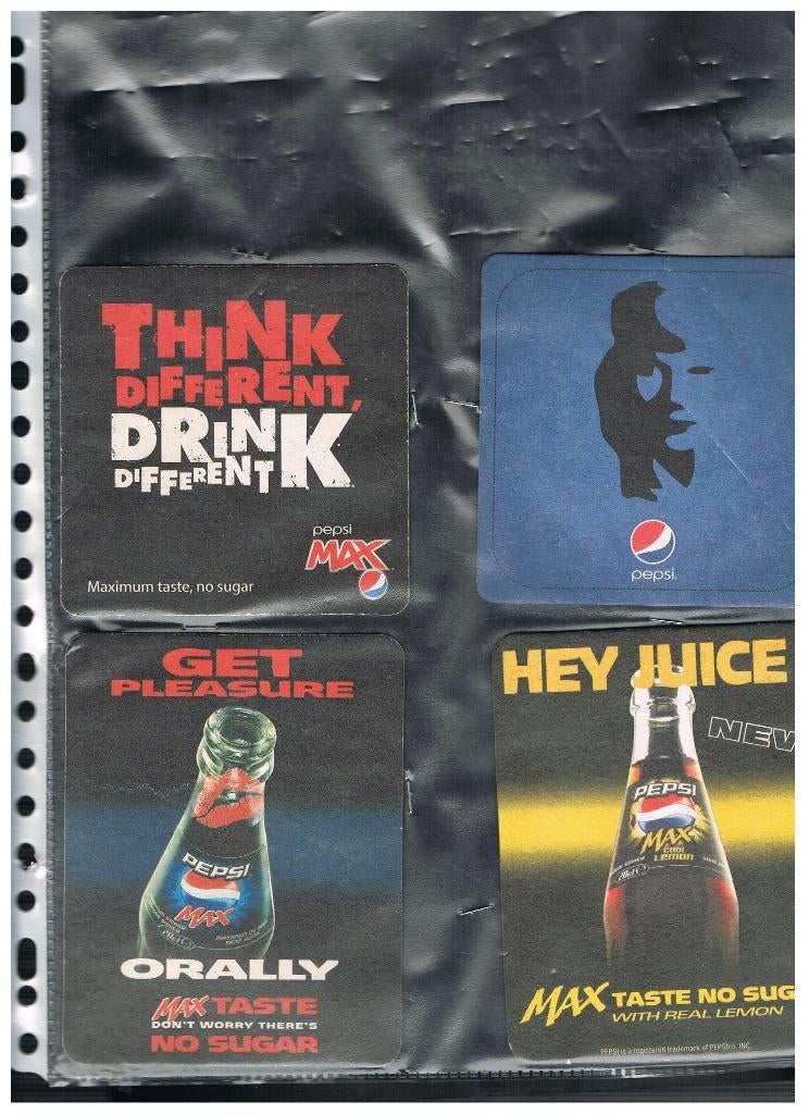 SOUS-VERRES PEPSI COLA, Collections, Marques & Objets publicitaires, Envoi, Neuf, Autres types