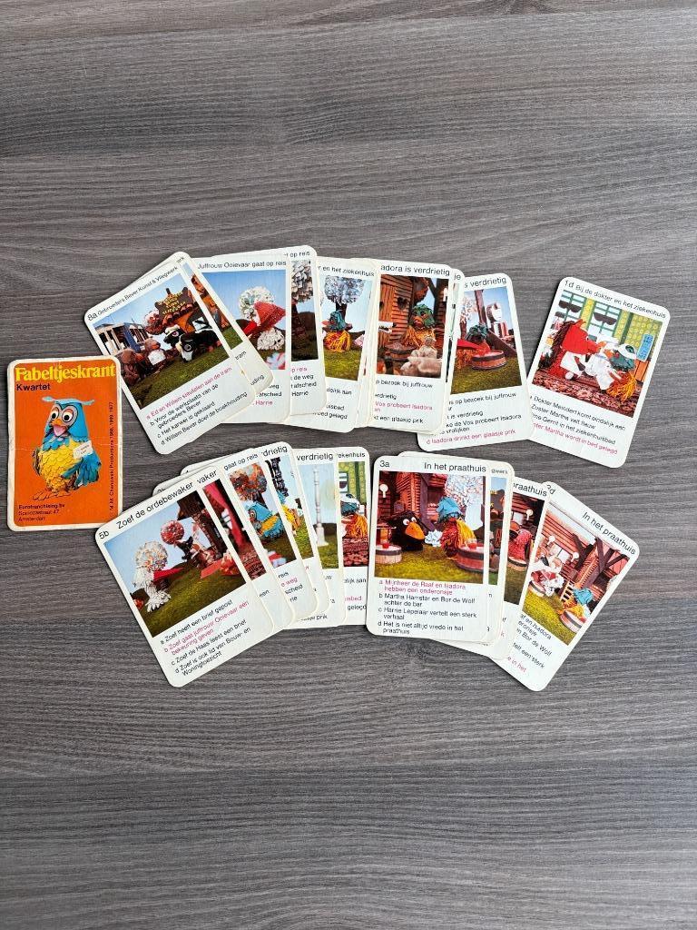 Fabeltjeskrant vintage kwartet - verlaagde prijs, Verzamelen, Speelkaarten, Jokers en Kwartetten, Ophalen of Verzenden, Gebruikt