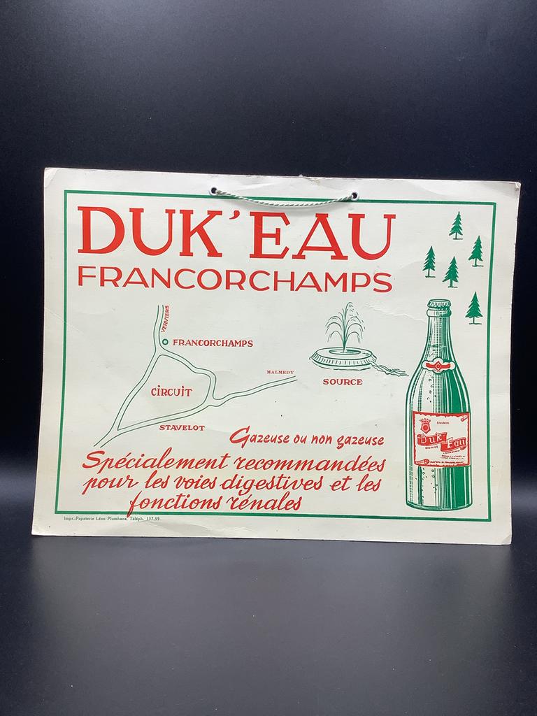 Ancienne plaque source Duk’eau - Francorchamps, Enlèvement ou Envoi