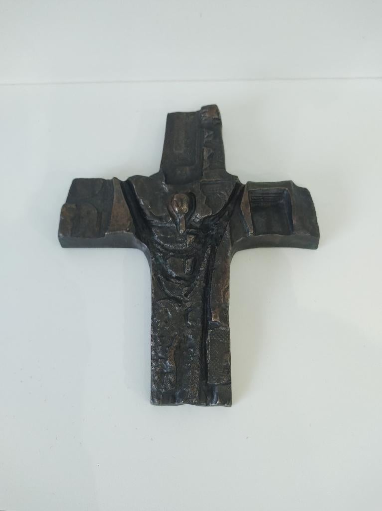 Raf Verjans - crucifix en bronze -, Antiquités & Art, Art | Objets design, Enlèvement ou Envoi