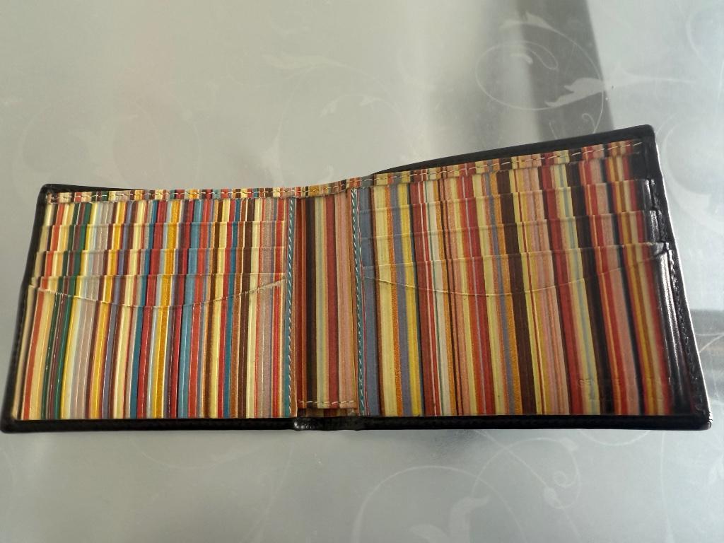 Nieuwe portefeuille Paul Smith Artist stripes gratis verz., Handtassen en Accessoires, Portemonnees, Nieuw, Overige merken, Zwart