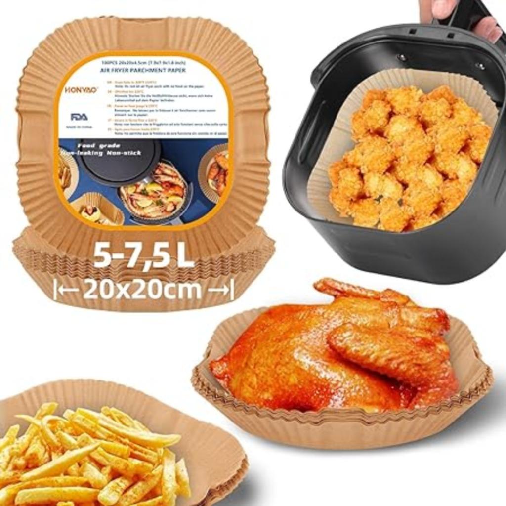 Bakpapier Air Fryer 100 stuks GRATIS VERZENDING, Verzenden, Nieuw