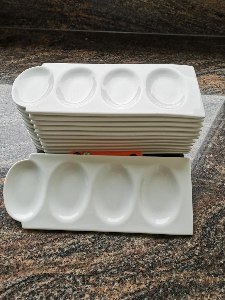 Aperitief bordjes 12 stuks, Ophalen of Verzenden, Zo goed als nieuw