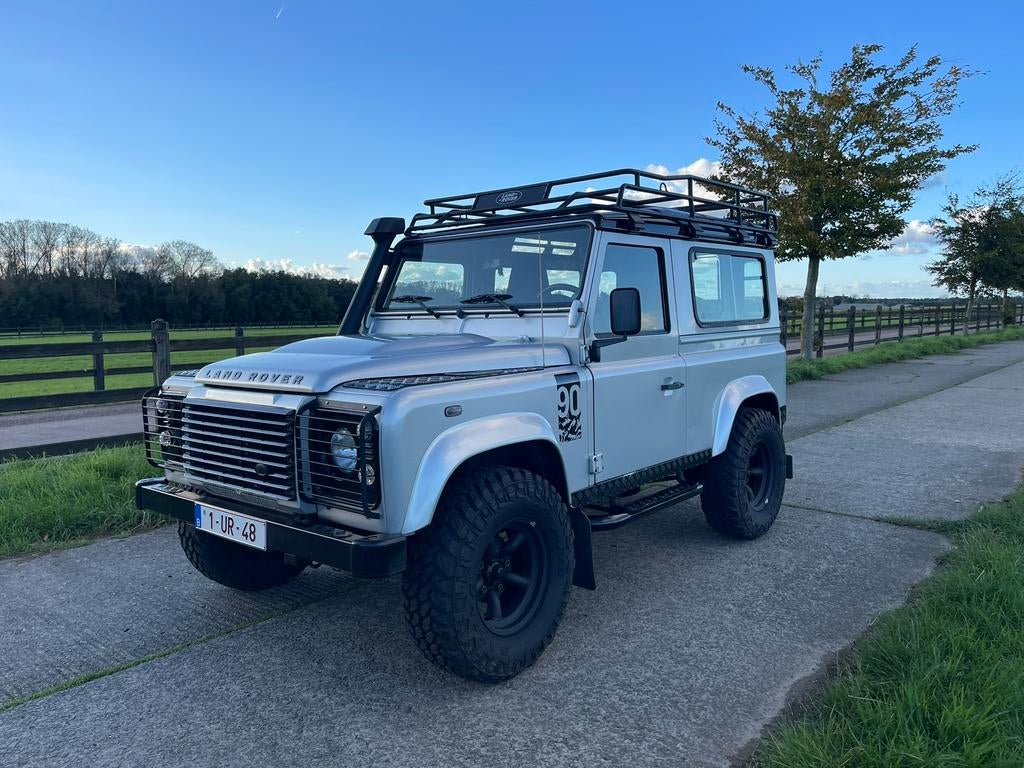 Land rover defender 90SE 2.2td4 lichte vracht in topstaat, Euro 5, Zwart, Leder en Stof, Vierwielaandrijving