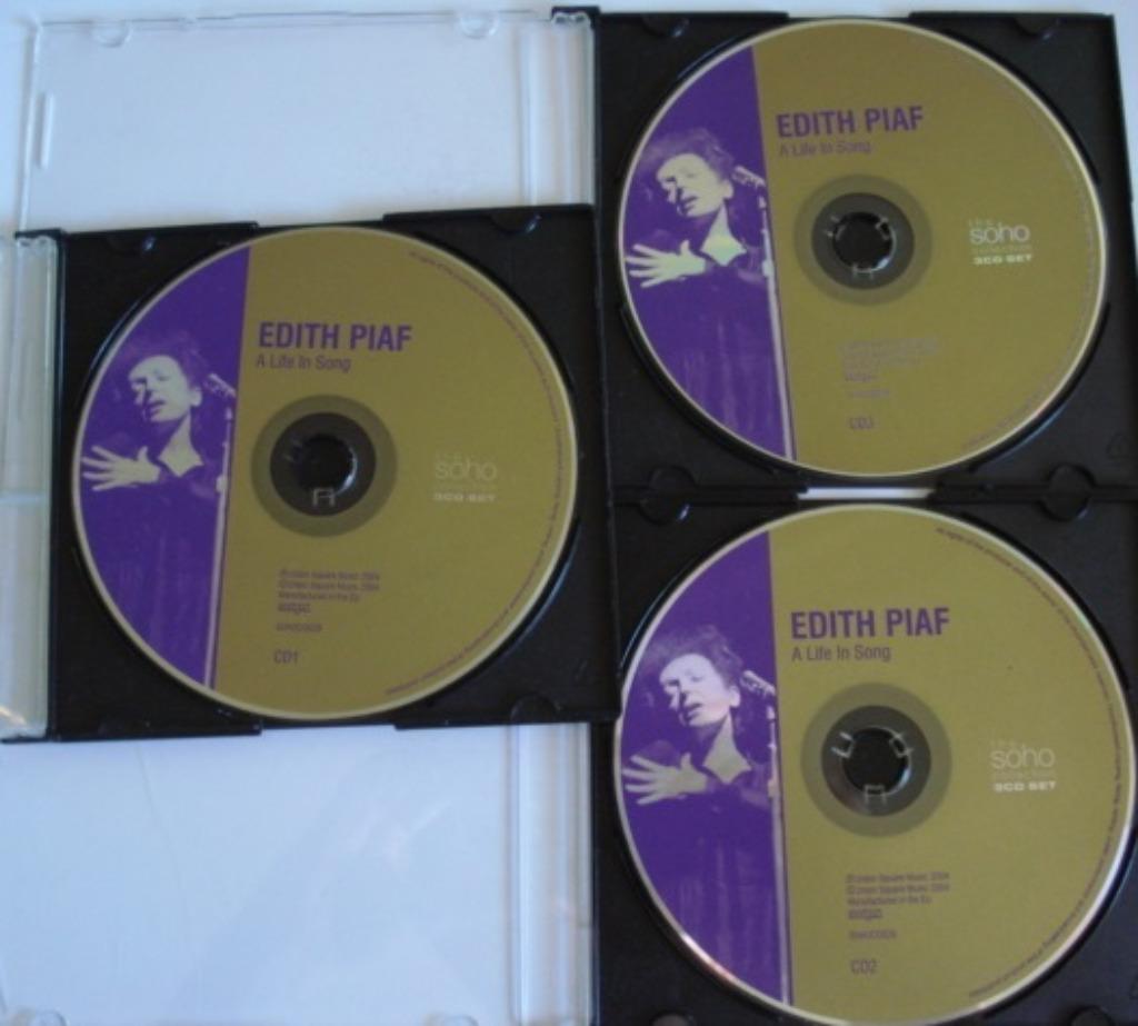 Edith Piaf A Life In Song The Soho Collection 3 CD Set 2004, Envoi, Utilisé