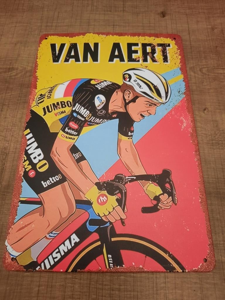 Reclamebord wout van aert, Ophalen of Verzenden, Reclamebord