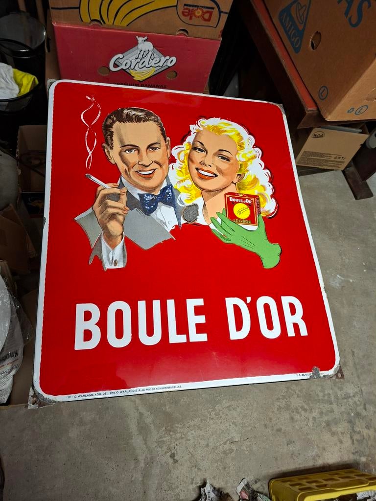 BOULE D' OR email 1953, Verzamelen, Merken en Reclamevoorwerpen, Ophalen of Verzenden