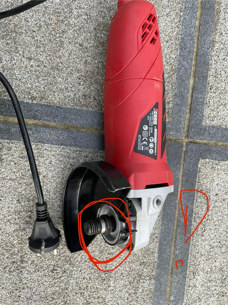 Haakse slijper 650w zonder moeren!, Enlèvement ou Envoi, Comme neuf, Moins de 700 watts, Meuleuse d'angle