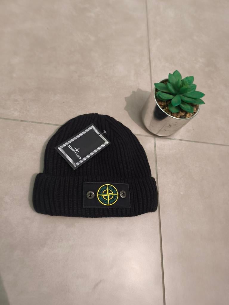 Zwarte muts Stone Island., Kleding | Heren, Mutsen, Sjaals en Handschoenen, Nieuw, Muts, Overige maten, Ophalen of Verzenden