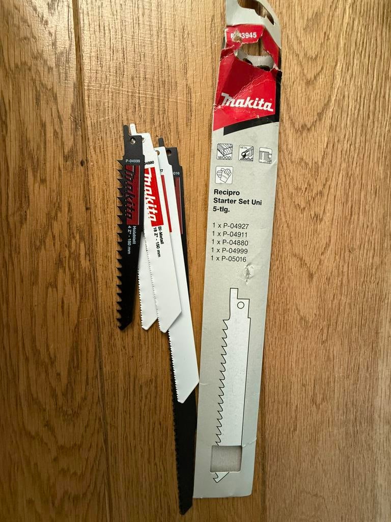 Makita P-83945 5 delig Reciprozaagbladen set, Ophalen, Nieuw
