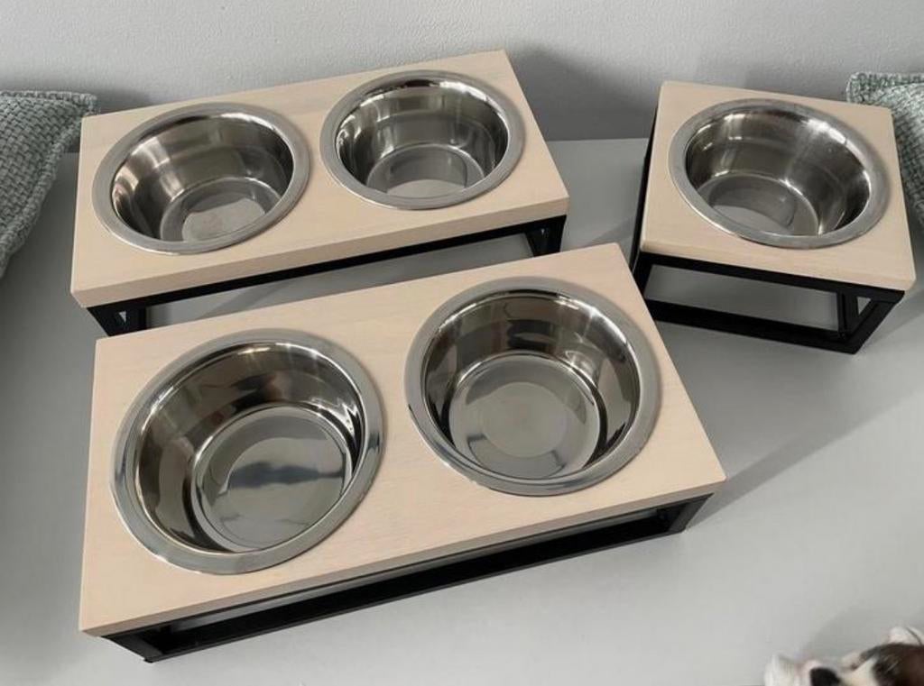 Katten / honden voederbakken 3 stuks, Ophalen of Verzenden, Zo goed als nieuw