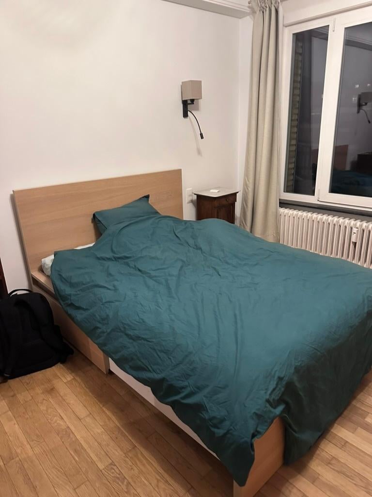 Lit IKEA MALM 140x200 avec rangements + matelas – 180 €, Maison & Meubles, Beige, 140 cm, Enlèvement, Utilisé