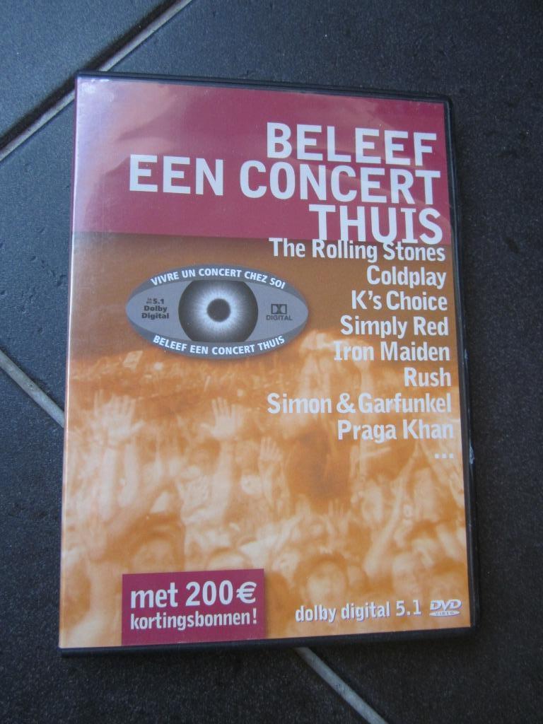 Dvd Beleeft een concert thuis The Rolling Stones-Coldplay..., Tous les âges, Enlèvement ou Envoi, Utilisé, Musique et Concerts