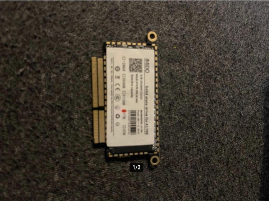 Macbook Pro A1708 1TB SSD, Computers en Software, Harde schijven, Intern, Nieuw, Ophalen of Verzenden, Laptop