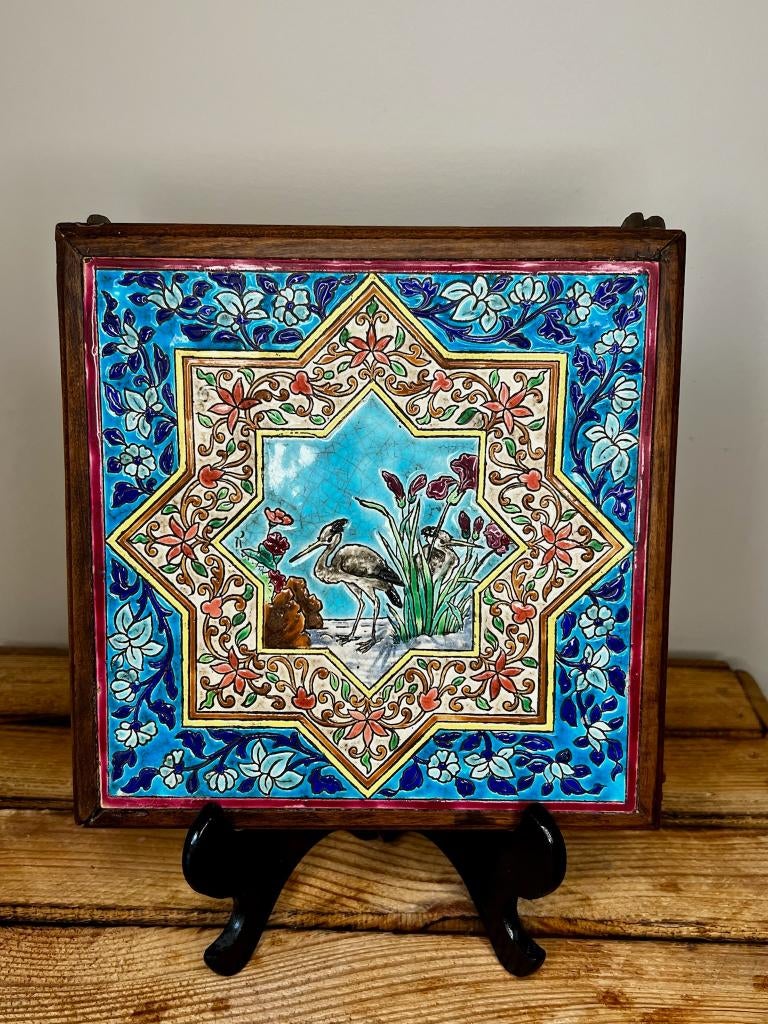 Sous-verre ou carrelage art nouveau cloisonné Emaux Longwy, Antiquités & Art, Envoi