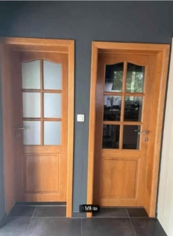 Portes en chêne, Porte intérieure, Enlèvement, Utilisé, Moins de 80 cm