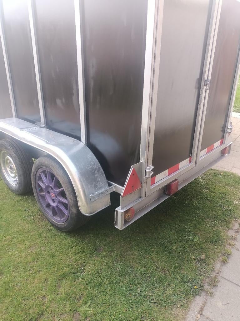 Gesloten dubbel as aanhangwagen, Auto diversen, Aanhangers en Bagagewagens, Ophalen