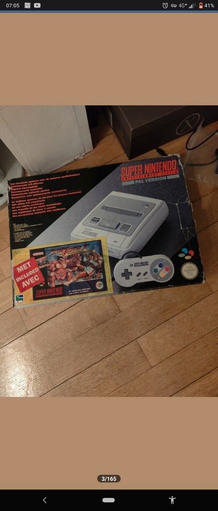 1 Super Nintendo-console in doos + 1 spel, Games en Spelcomputers, Spelcomputers | Nintendo Super NES, Ophalen of Verzenden