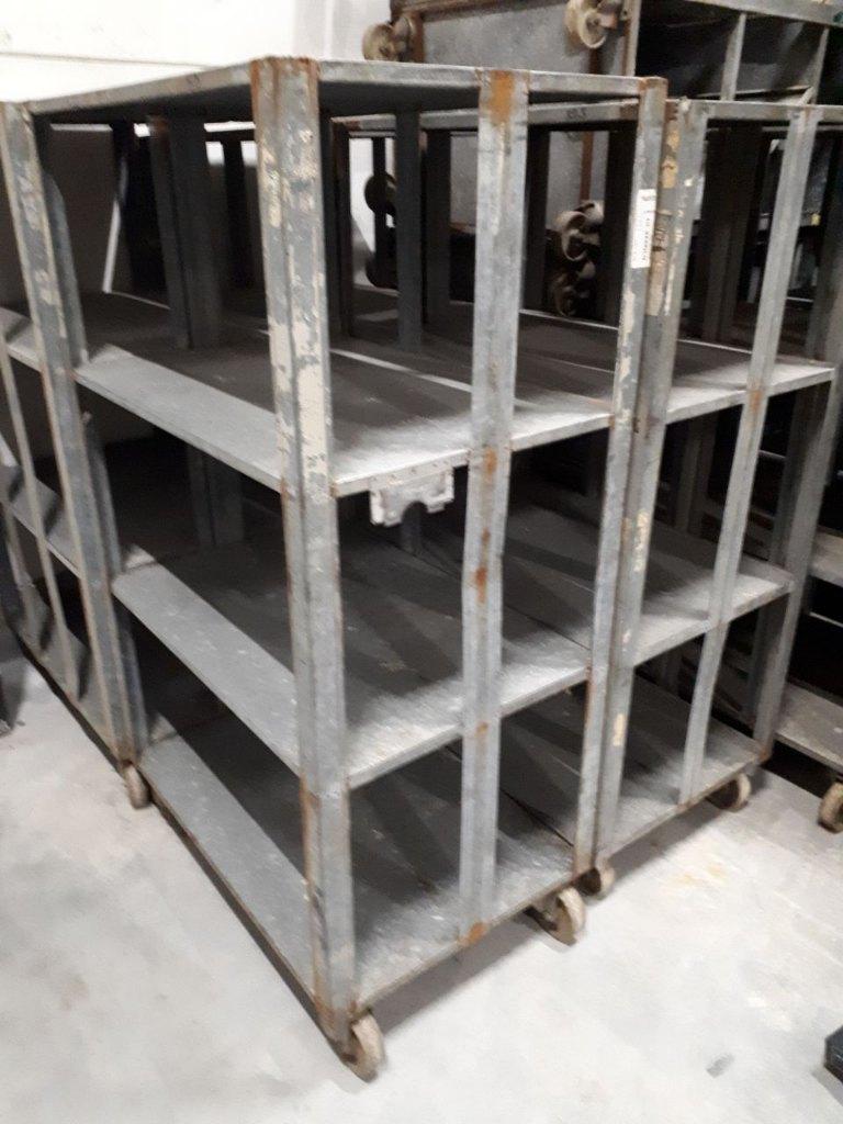 Rolcontainer met schappen - rek op wielen, Ophalen, Gebruikt