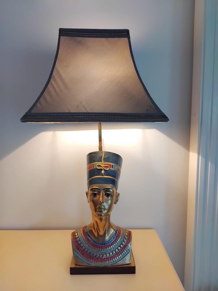 Lampes Nefertiti et Pharaon + miroir baroque, Antiquités & Art, Enlèvement