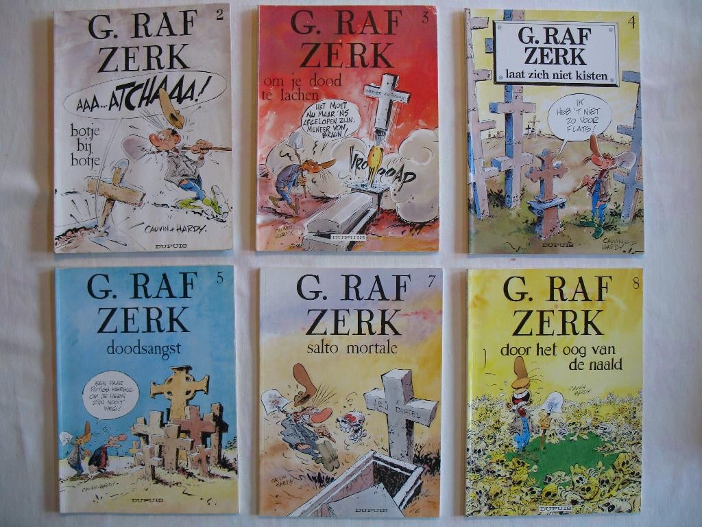 G.Raf Zerk, 7 stuks, Meerdere stripboeken, Ophalen of Verzenden