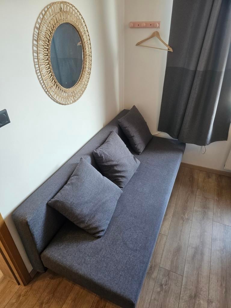 ️ Slaapzetel / zetelbed IKEA – grijs – compact en praktisc, Ophalen, Grijs