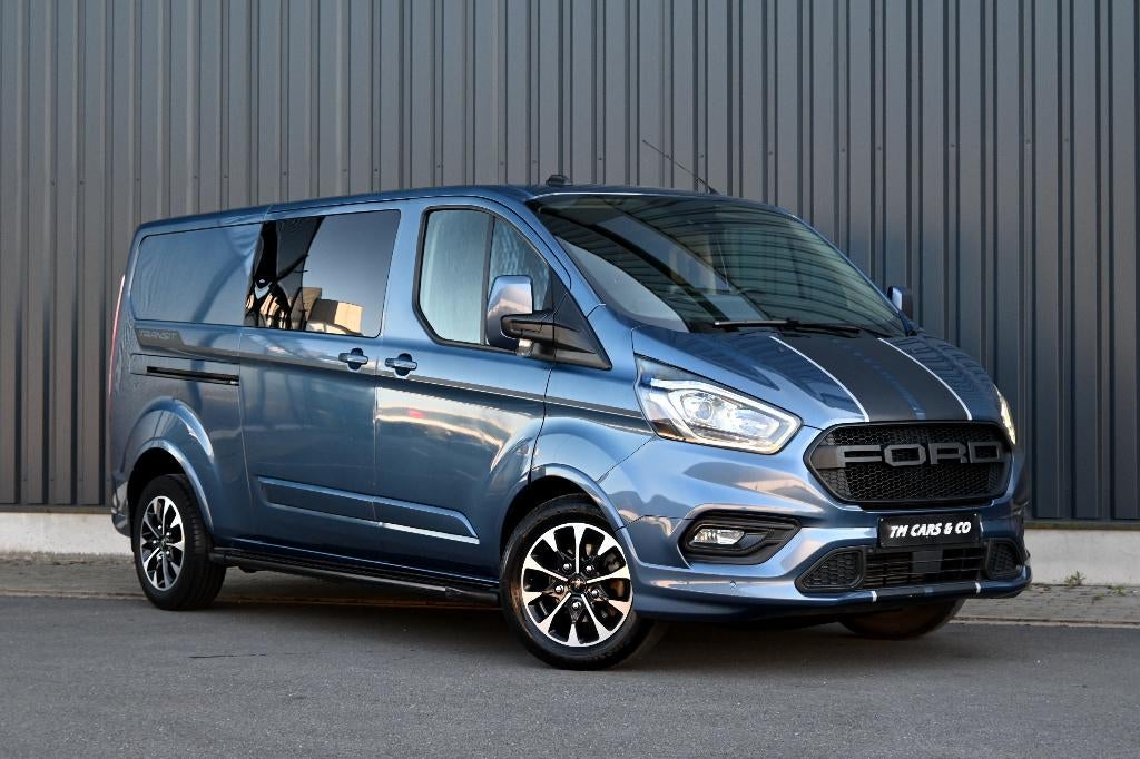 Transit Custom Sport L2 185PK, 5zit, Cam Cruise 2xschuif BTW, Autos, Ford, Achat, Euro 6, Entreprise, Noir