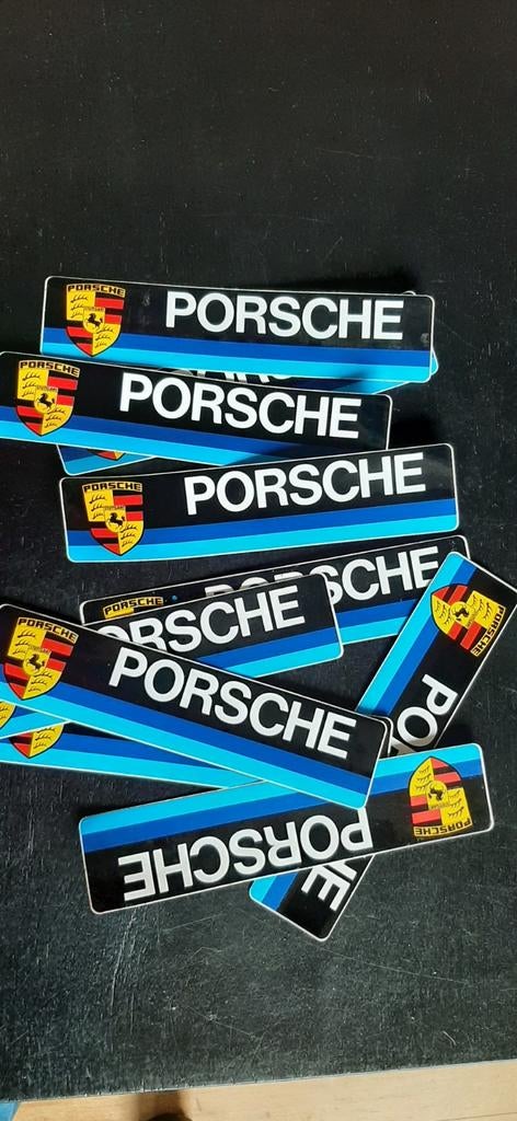 10 autocollants Porsche de 23 cm sur 5 cm, Autos : Divers, Autocollants de voiture, Enlèvement ou Envoi