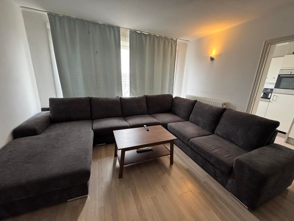 Large & Comfortable U-shaped Sofa - Dark Grey, Ophalen, Zo goed als nieuw, Stof, Modern