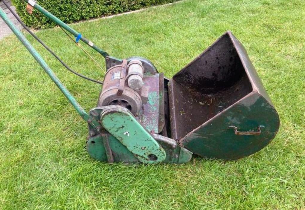 Elektrische kooimaaier flandria, Tuin en Terras, Ophalen, Gebruikt, Elektrische grasmaaier, Opvangbak