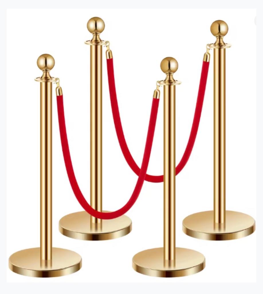 TE HUUR: 8 rode loper palen & chaffing dish, Enlèvement, Comme neuf