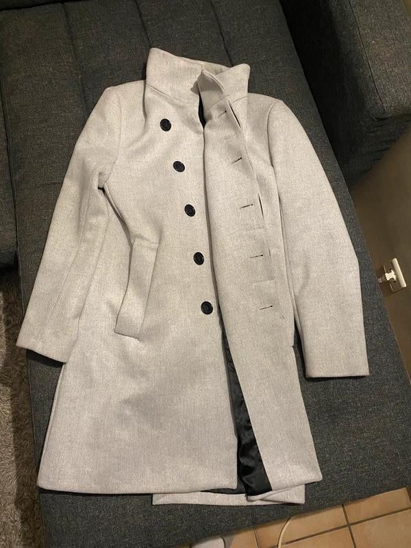 Manteau à col montant, Gris, Comme neuf, Taille 46 (S) ou plus petite, Enlèvement ou Envoi