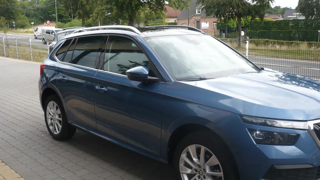 Skoda Kamiq glx benzine -cng leder gps ful opties (bj 2021), Auto's, Gebruikt, Zwart, CNG (Aardgas), Leder