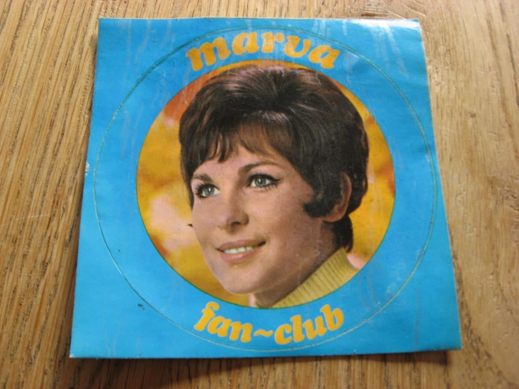 Autocollant vintage Marva fan club, Enlèvement ou Envoi, Comme neuf, Autres types