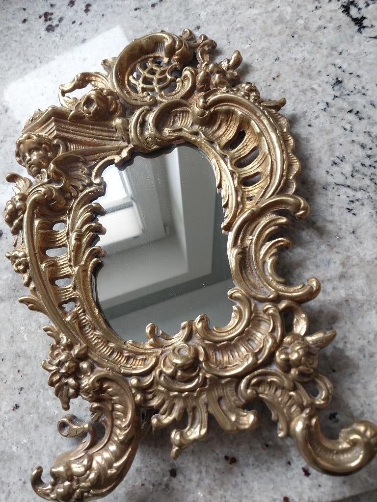 antiek spiegeltje 32x19 cm, Antiek en Kunst, Antiek | Spiegels, Ophalen of Verzenden